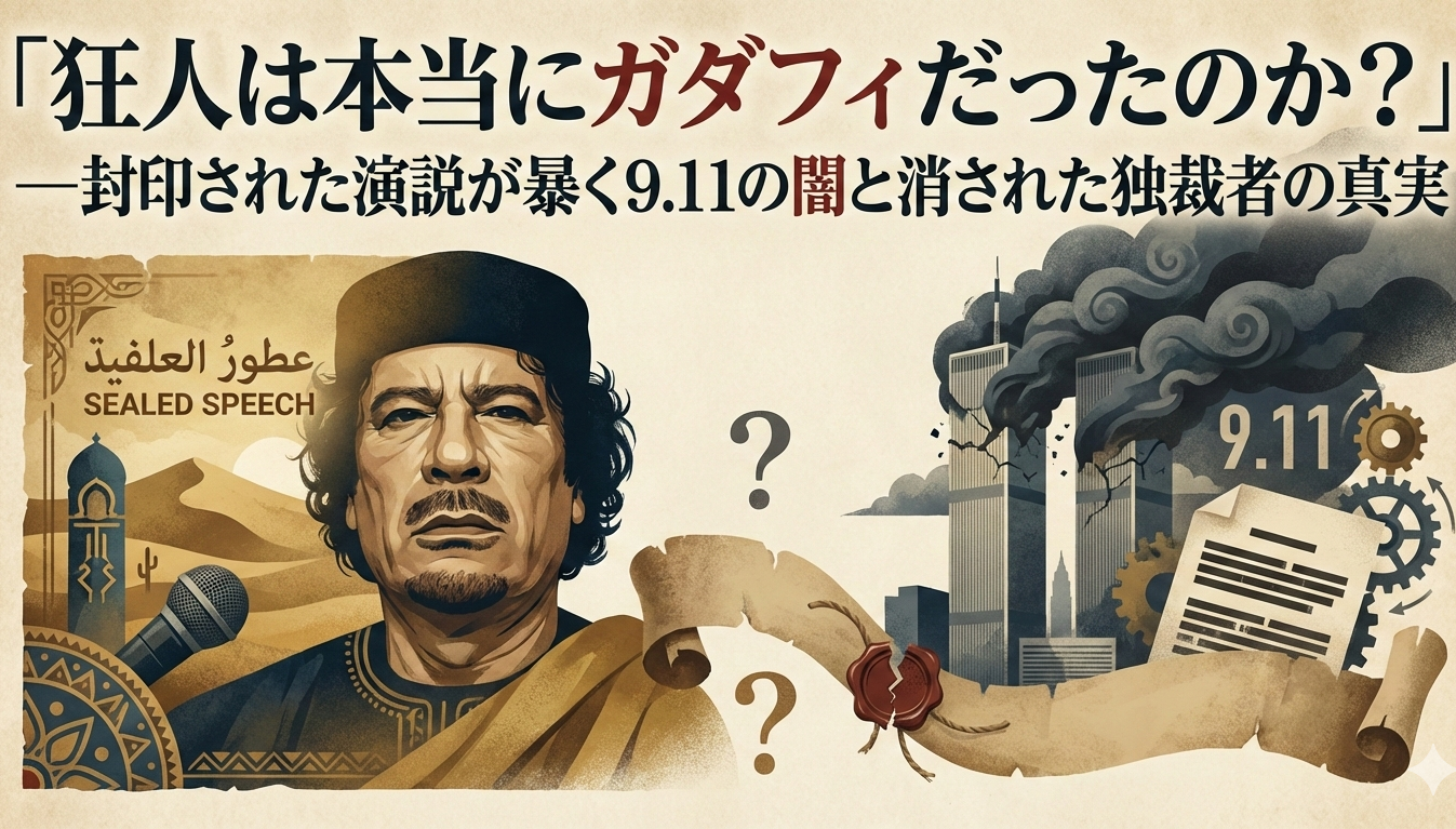 「狂人は本当にガダフィだったのか?」―封印された演説が暴く9.11の闇と消された独裁者の真実