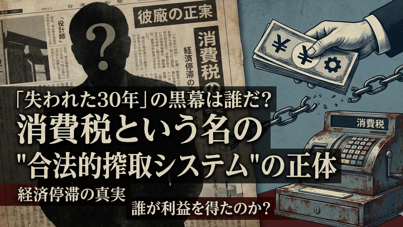 「失われた30年」の黒幕は誰だ？消費税という名の”合法的搾取システム”の正体