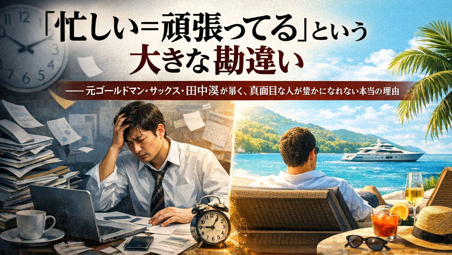 「忙しい＝頑張ってる」という大きな勘違い――元ゴールドマン・サックス・田中渓が暴く、真面目な人が豊かになれない本当の理由