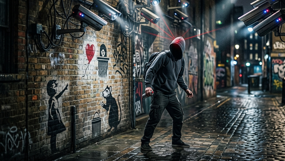 バンクシーの正体、ついに暴かれる——「顔のない芸術家」が監視社会に敗北した日