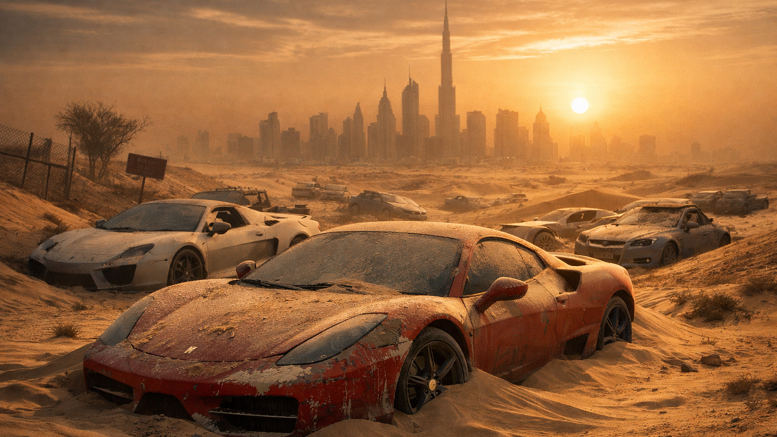 【真実は砂漠に眠る】ドバイに年間3000台が捨てられるスーパーカーが暴く”富裕層神話”の崩壊