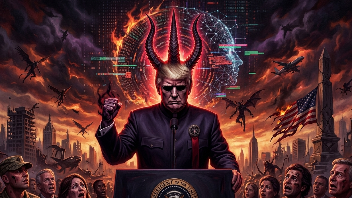 AIが暴いた「禁断の真実」――トランプの背後に潜む三本の角の正体とは