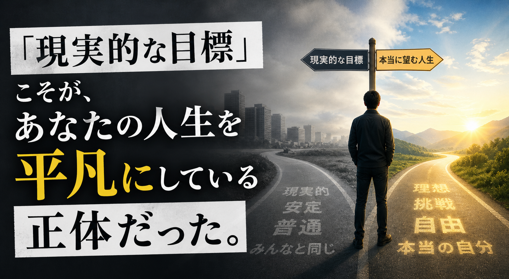 「現実的な目標」こそが、あなたの人生を平凡にしている正体だった。