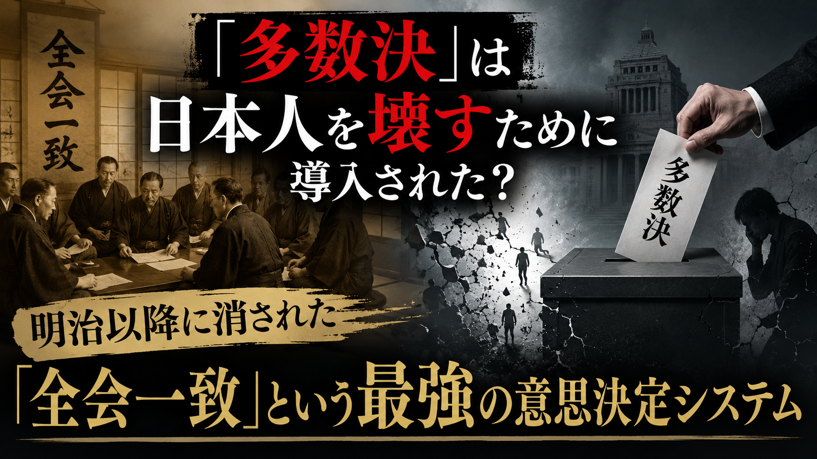 「多数決」は日本人を壊すために導入された？　消された”最強の意思決定システム”の話