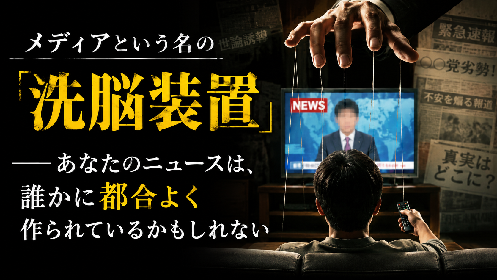 メディアという名の「洗脳装置」——あなたのニュースは、誰かに都合よく作られているかもしれない