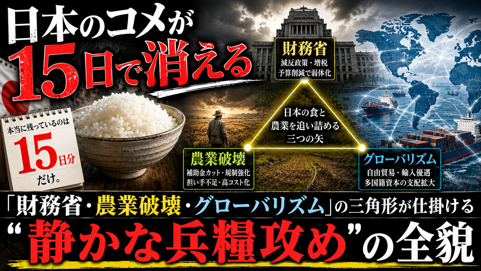 あなたの「白いごはん」は、あと15日で消えるかもしれないです。