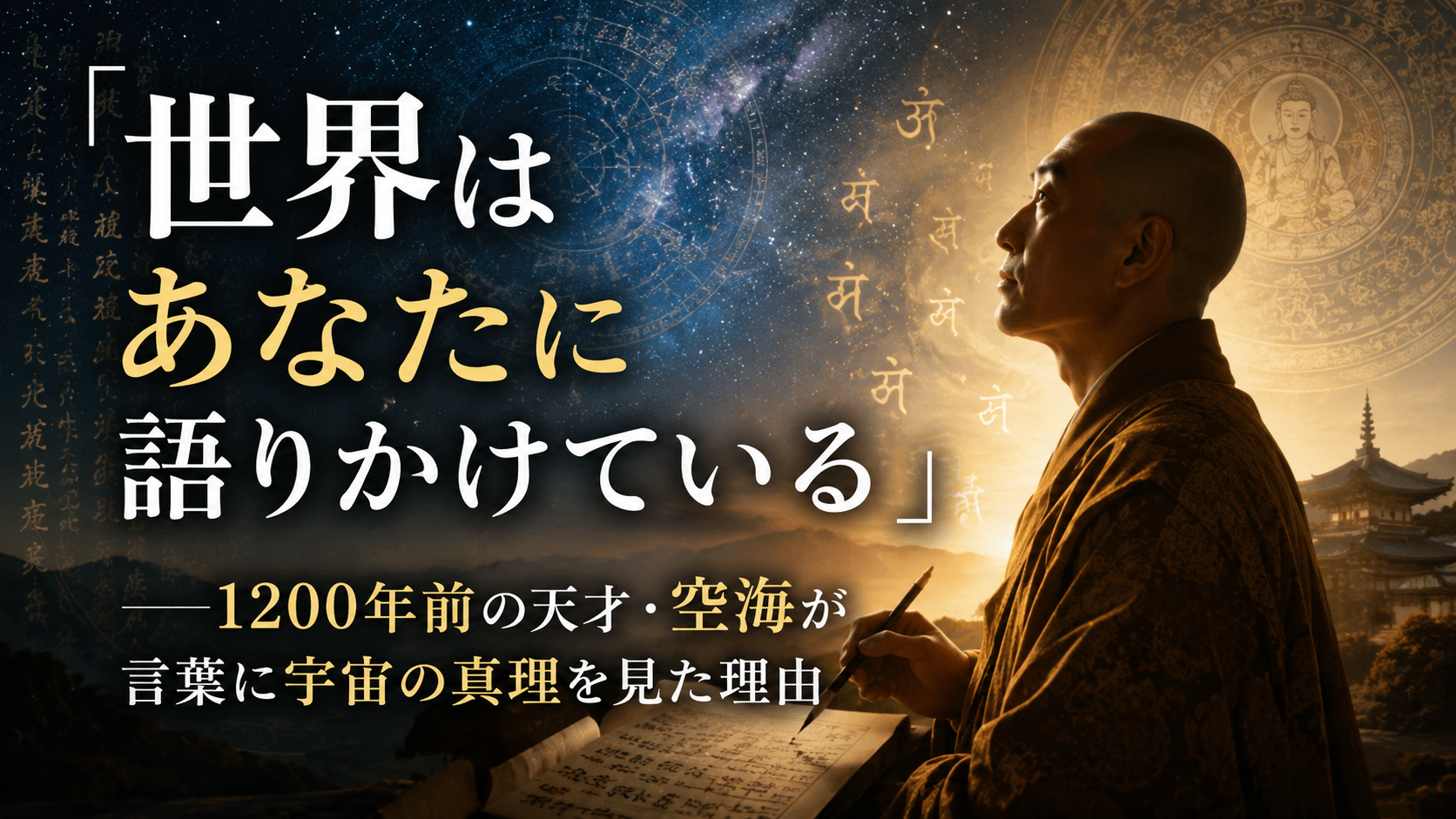 「世界はあなたに語りかけている」——1200年前の天才・空海が言葉に宇宙の真理を見た理由