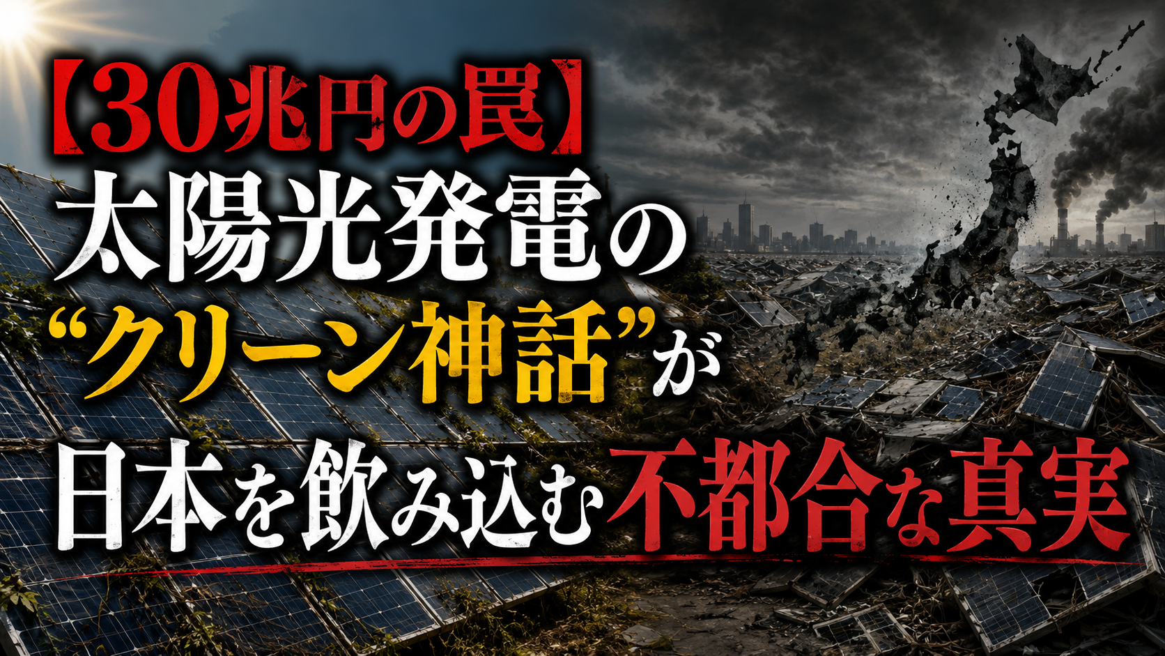 【衝撃】太陽光発電の“クリーン神話”が日本を静かに蝕む不都合な真実 【衝撃】太陽光発電の“クリーン神話”が日本を静かに蝕む不都合な真実