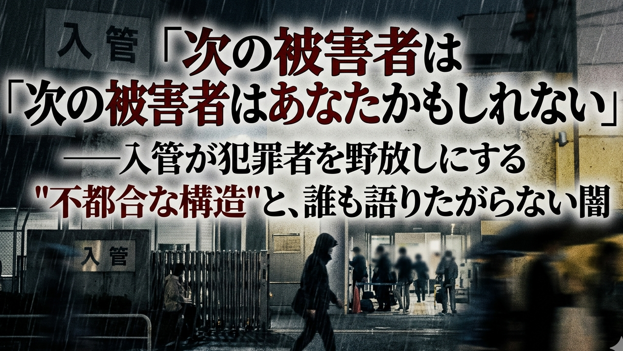 入管が犯罪者を野放しにする”不都合な構造”と、誰も語りたがらない闇