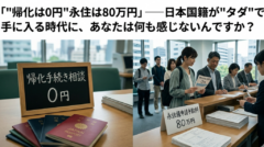 「帰化は0円、永住は80万円」──国籍が"タダ"で手に入る日本、あなたは気づいていましたか？