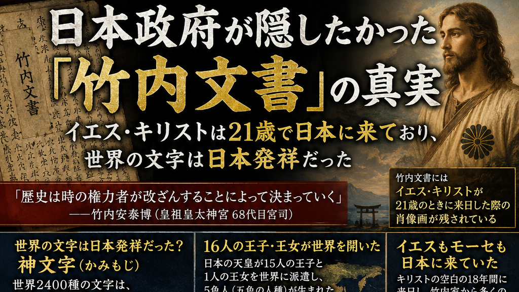 教科書が教えない「もう一つの日本史」｜キリストが日本に来て、世界の文字は日本生まれだった？