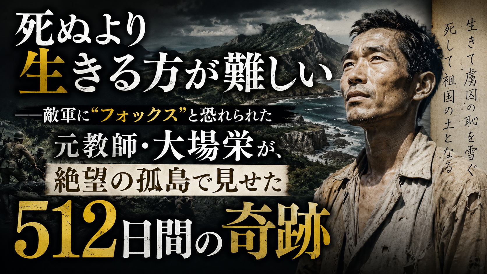 戦死率95%の島で「生き延びること」を選んだ男——元教師・大場栄の512日間