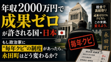 政治家を「毎年クビ」にできたら、日本は変わりますか？