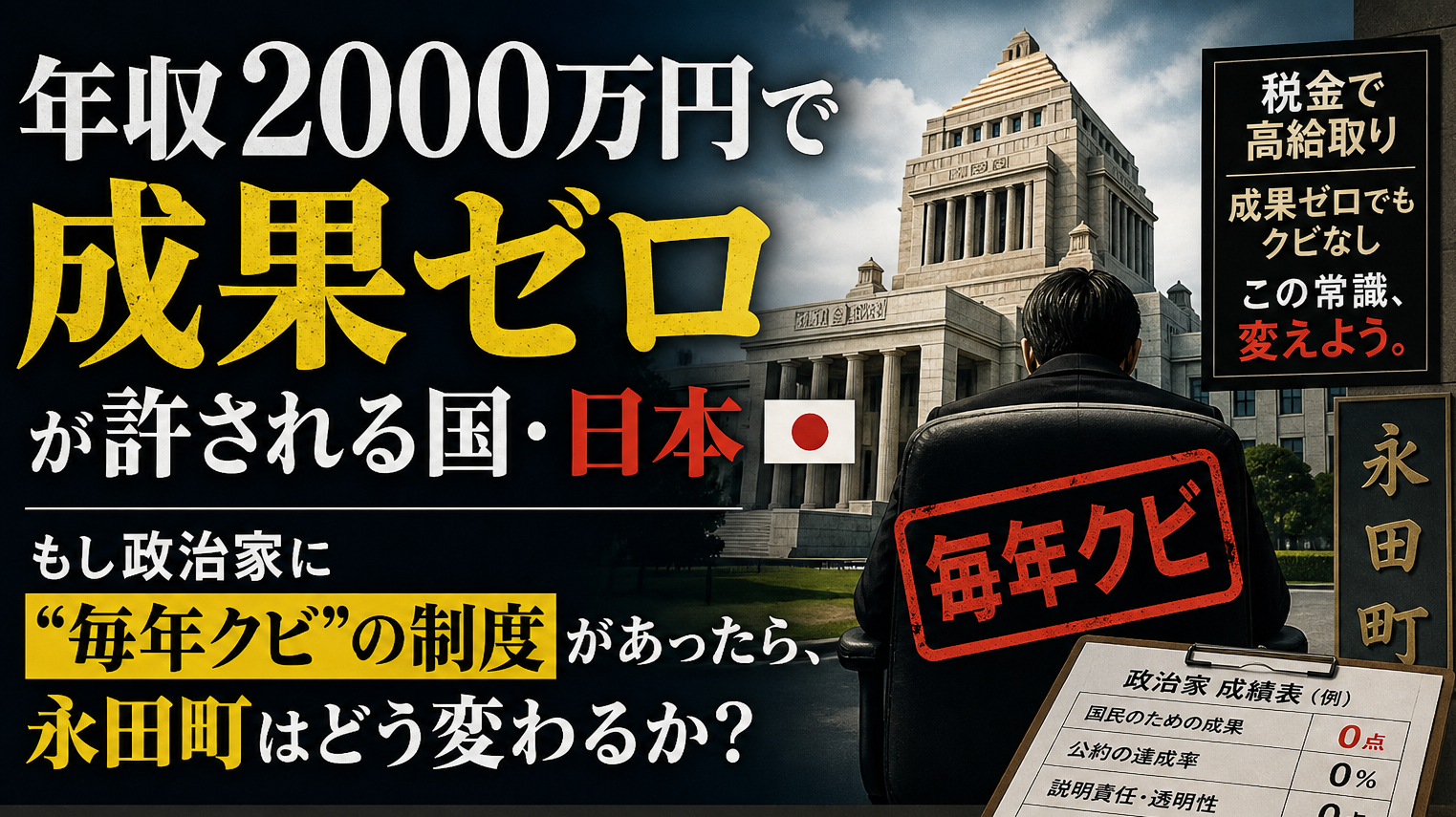政治家を「毎年クビ」にできたら、日本は変わりますか？