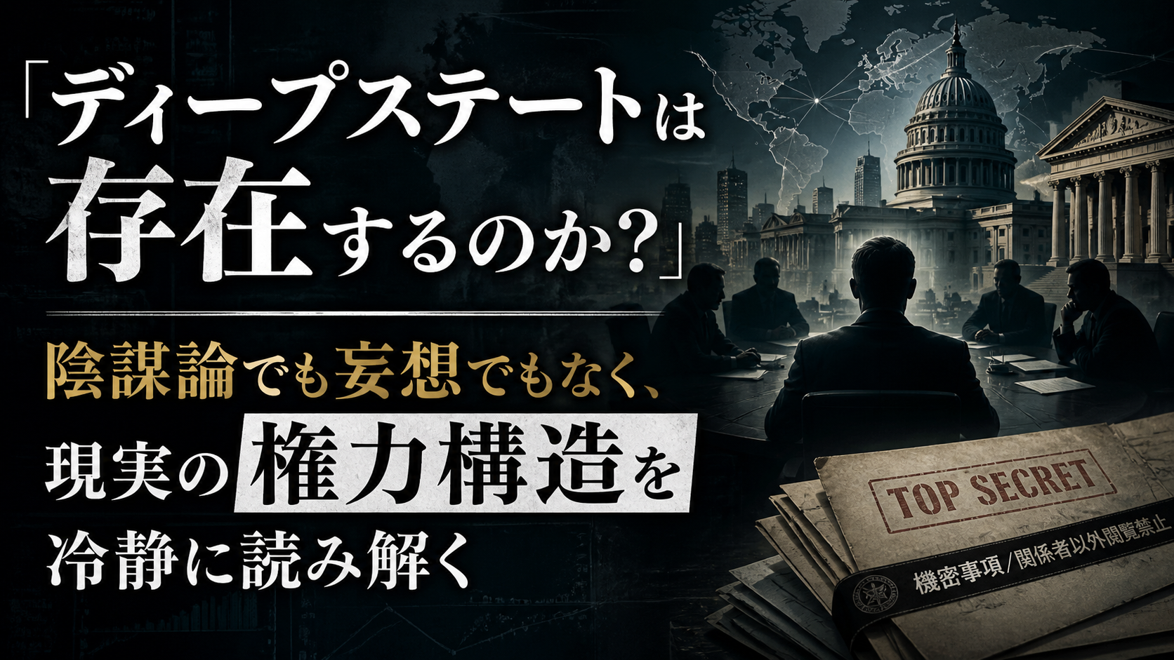 「ディープステートは存在するのか？」陰謀論でも妄想でもなく、現実の権力構造を冷静に読み解く