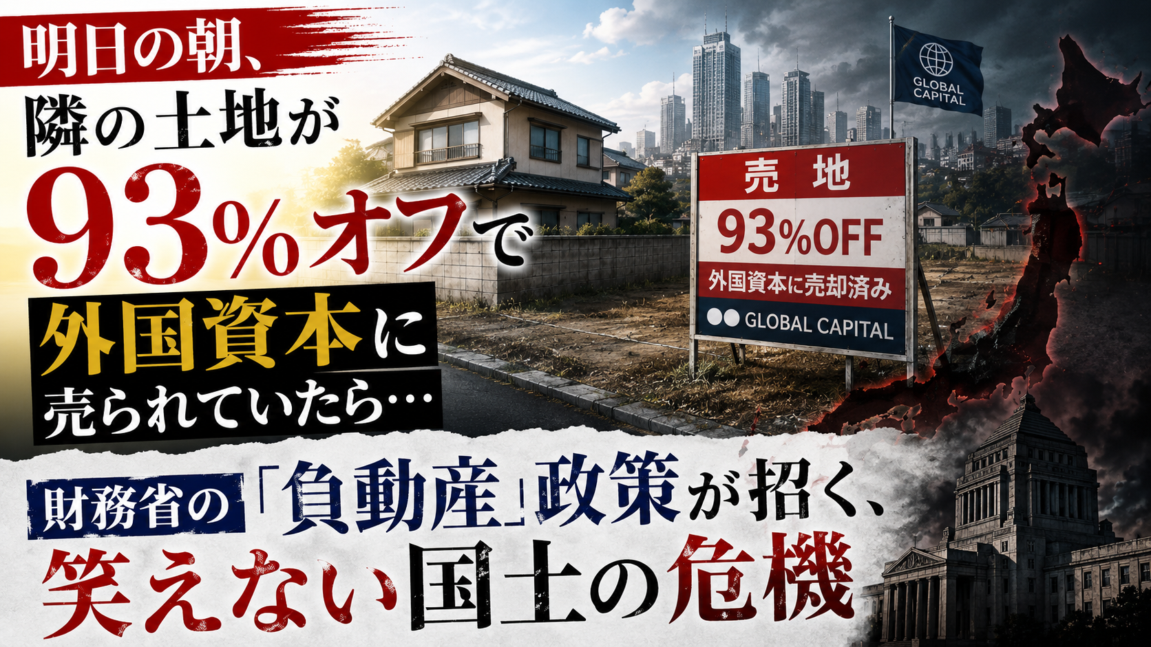 あなたの家の隣の土地が、明日93%オフで外国資本に売られていたら…
