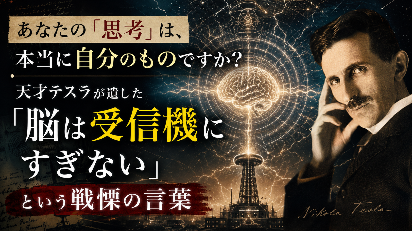 あなたの「思考」は、本当に自分のものですか？天才テスラが遺した「脳は受信機にすぎない」という戦慄の言葉