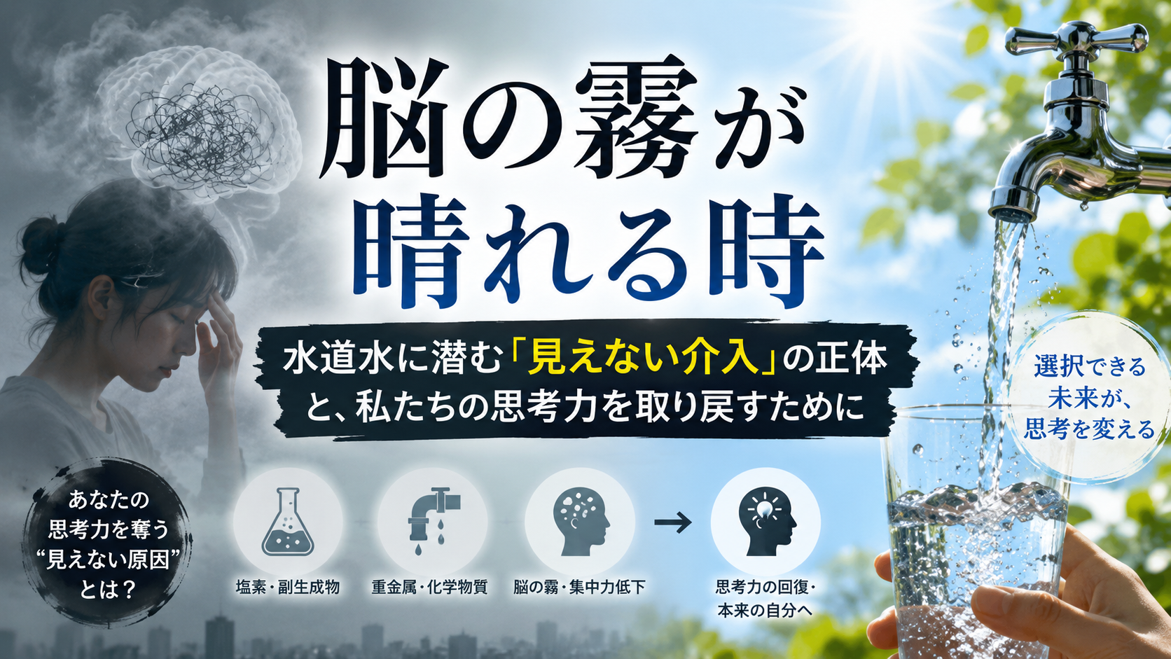 水があなたの脳に「霧」をかけている？　隠された介入の正体と、思考を取り戻すヒント