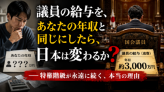 「議員だけズルくない？」——年収460万と2200万、この差が日本を壊している