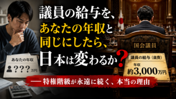 「議員だけズルくない？」——年収460万と2200万、この差が日本を壊している