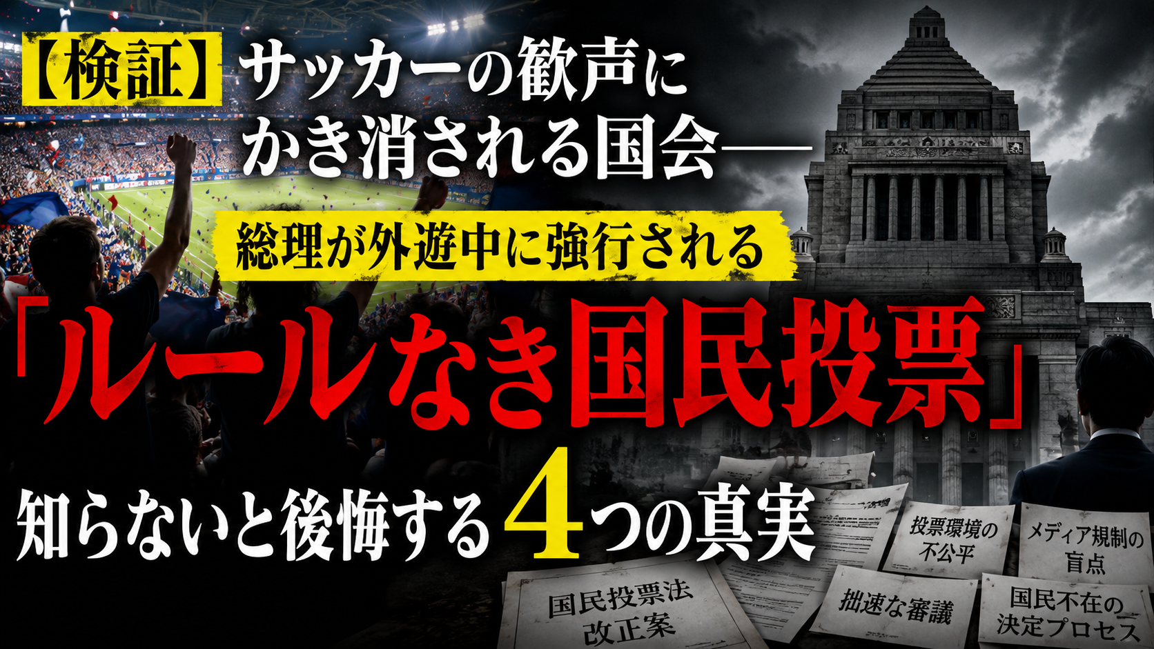 【注意】ワールドカップの裏で、総理が外遊中に強行される「ルールなき国民投票」とは