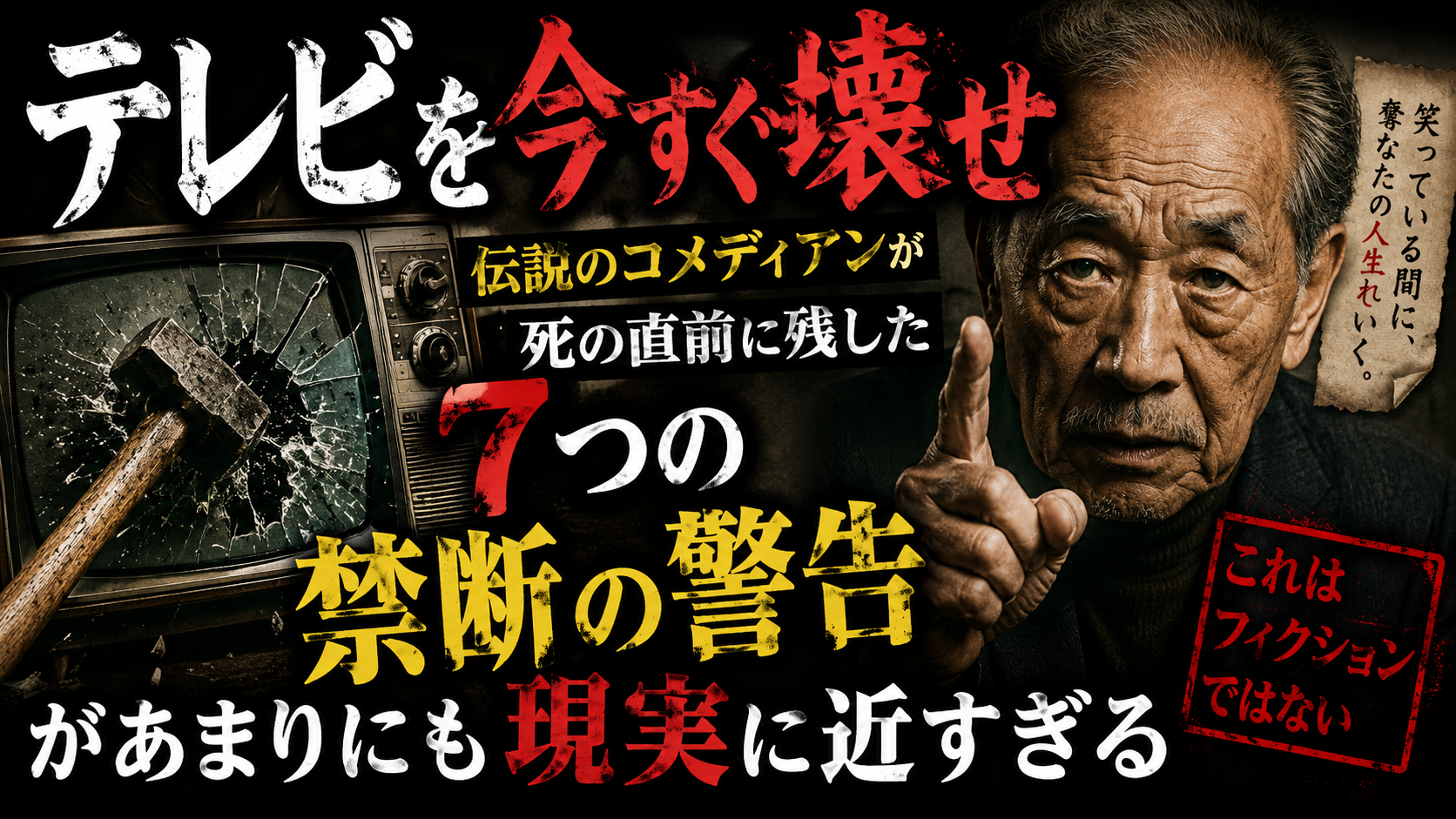 「テレビを今すぐ壊せ」——死の直前、伝説のコメディアンが残した言葉が怖すぎる 「テレビを今すぐ壊せ」——死の直前、伝説のコメディアンが残した言葉が怖すぎる