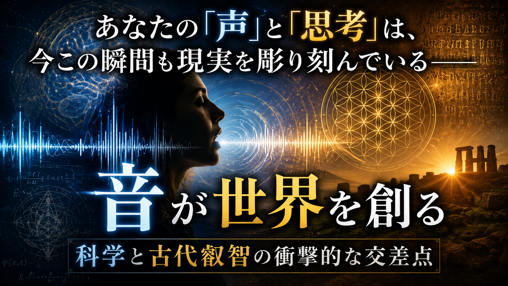 「音」が現実を作っている——あなたの声は、今この瞬間も世界を彫り刻んでいる