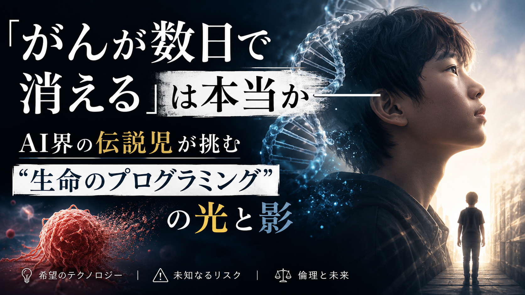 「がんが数日で消える」は本当か——AI界の伝説児が挑む“生命のプログラミング”の光と影