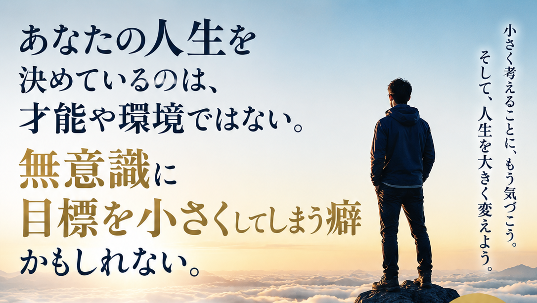 あなたの「ちょうどいい目標」が、人生を一番つまらなくしているかもしれません あなたの「ちょうどいい目標」が、人生を一番つまらなくしているかもしれません