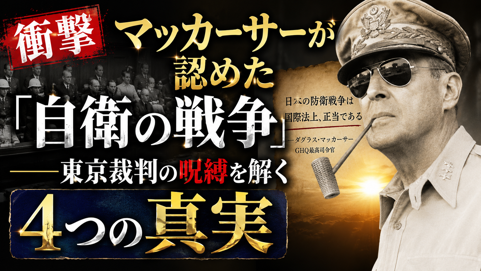 「日本は侵略国家ではなかった」——マッカーサーが公式に認めた衝撃の真実 「日本は侵略国家ではなかった」——マッカーサーが公式に認めた衝撃の真実