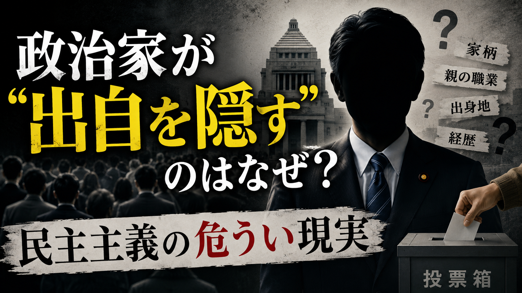 国会議員の「隠されたルーツ」を、なぜ私たちは知らないのか？　タブーが暴く民主主義の危うい現実