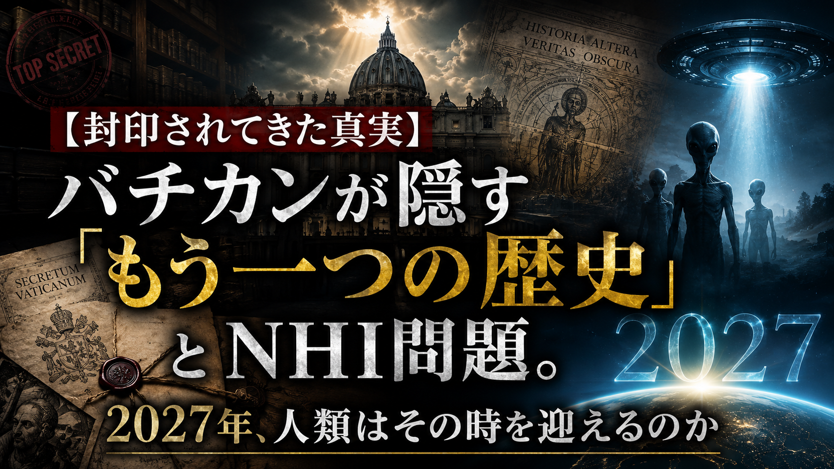 【封印されてきた真実】バチカンが隠す「もう一つの歴史」とNHI問題。2027年、人類はその時を迎えるのか