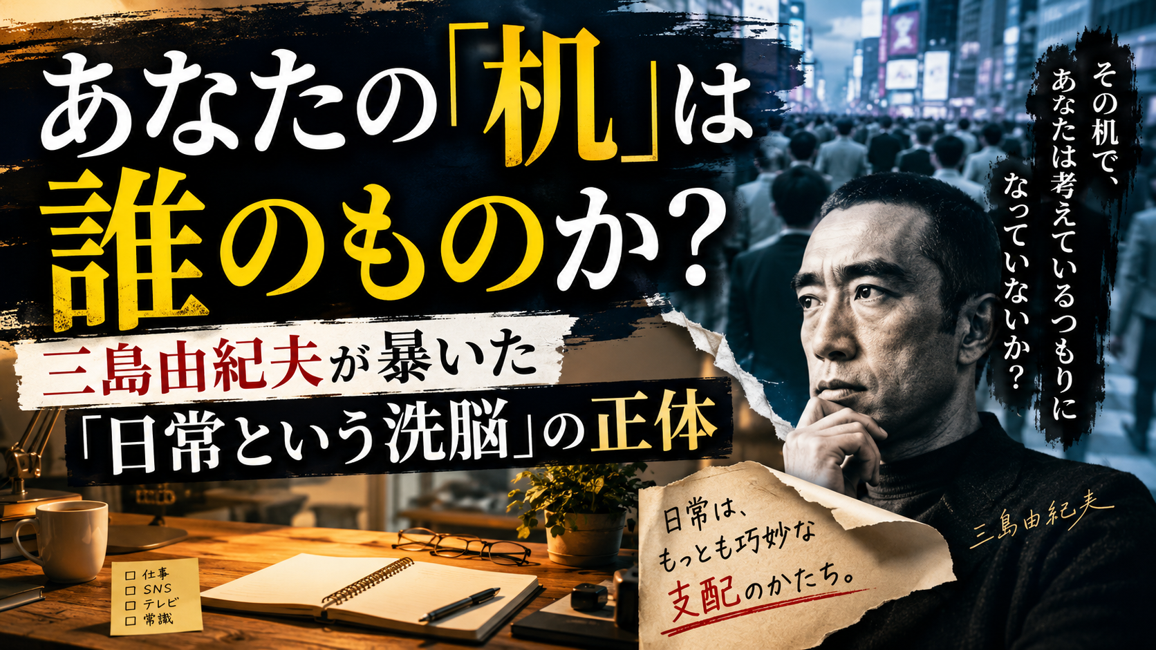 「机はバリケードになれる。あなたの『当たり前』は、誰かが決めたルールかもしれない。」