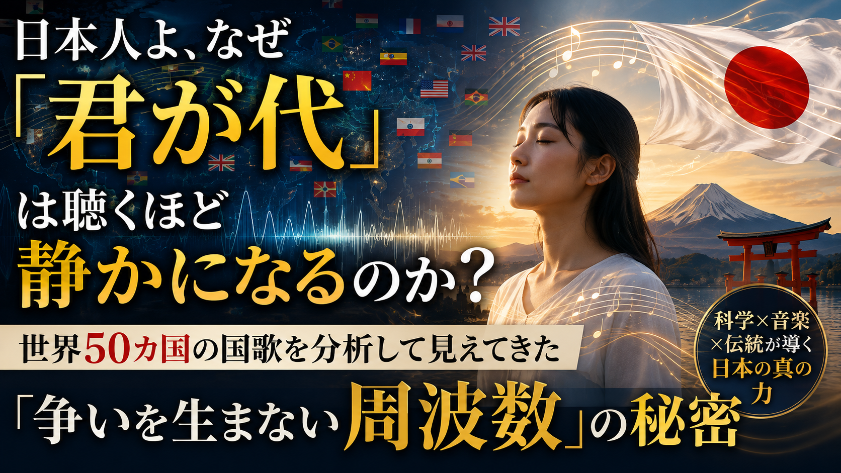 「君が代」は"地味"じゃなかった。世界50カ国の国歌を分析してわかった、日本だけが持つ「静かな奇跡」