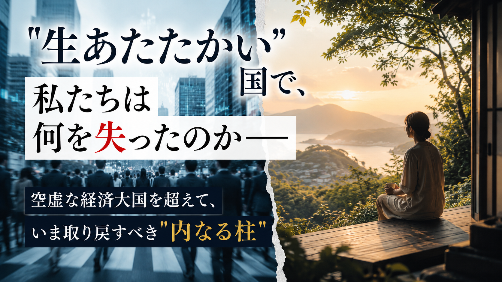 「なぜ頑張っても満たされないのか──日本人が"見て見ぬふり"してきた本当の理由」 「なぜ頑張っても満たされないのか──日本人が”見て見ぬふり”してきた本当の理由」