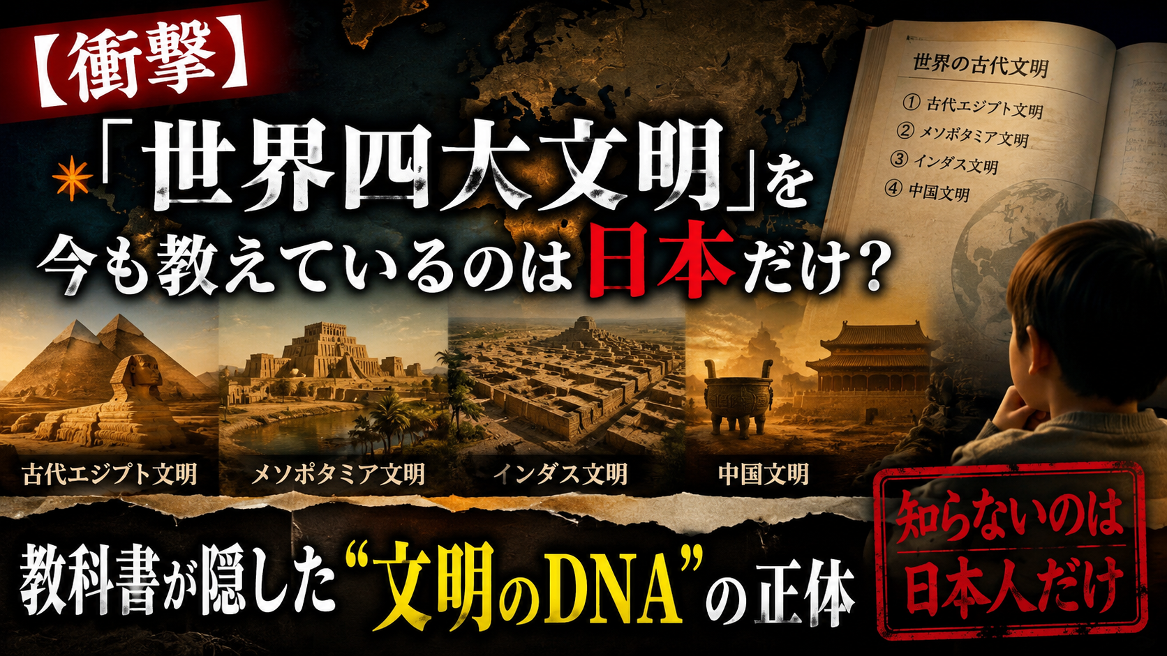 【衝撃】「世界四大文明」を今も教えているのは日本だけ？教科書が隠した"文明のDNA"の正体