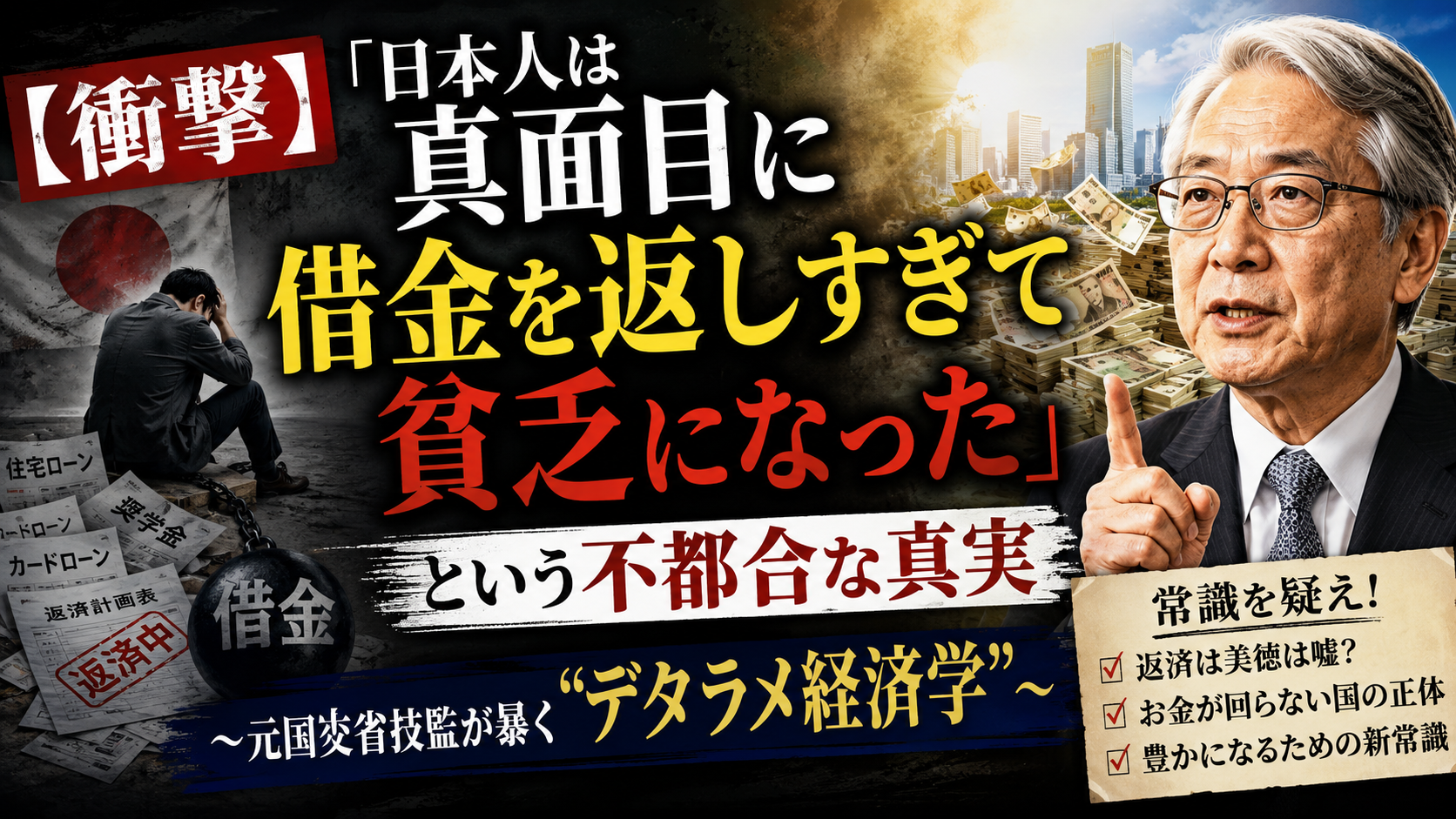 【衝撃】「日本人は真面目に借金を返しすぎて貧乏になった」という不都合な真実