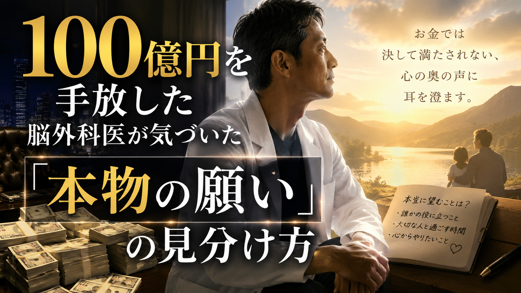 100億円を手放した脳外科医が気づいた「本物の願い」の見分け方 100億円を手放した脳外科医が気づいた「本物の願い」の見分け方