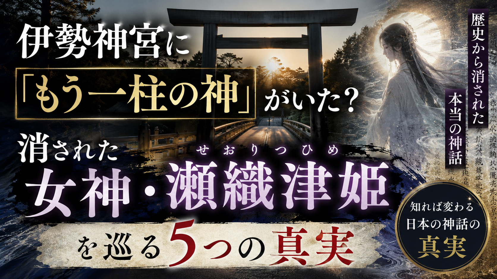 伊勢神宮に「もう一柱の神」がいた？消された女神・瀬織津姫を巡る5つの真実