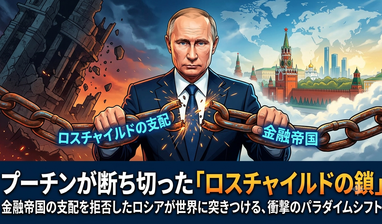 プーチンが断ち切った「ロスチャイルドの鎖」：金融帝国の支配を拒否したロシアが世界に突きつける、衝撃のパラダイムシフト