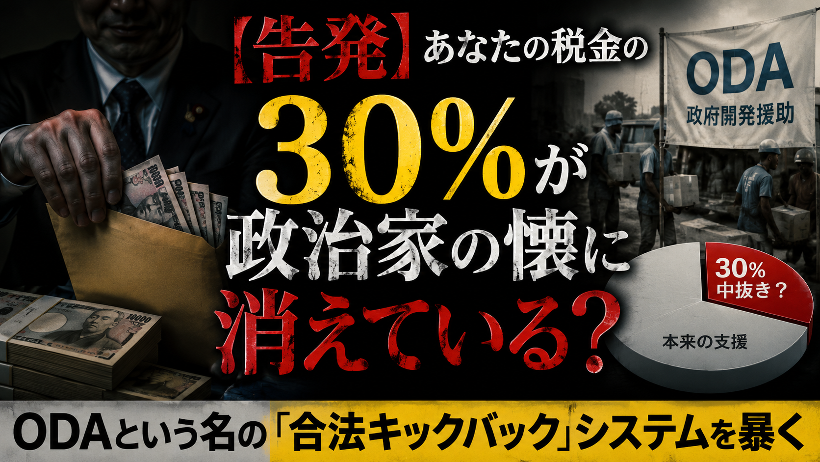 【告発】あなたの税金の30%が政治家の懐に消えている?ODAという名の「合法キックバック」システムを暴く