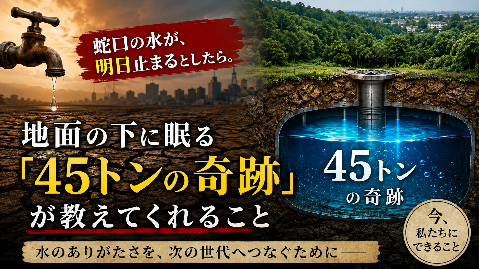 【あなたの足元に「命の砦」が眠っている】福岡発、45トンの見えないタンクが世界を変えている理由