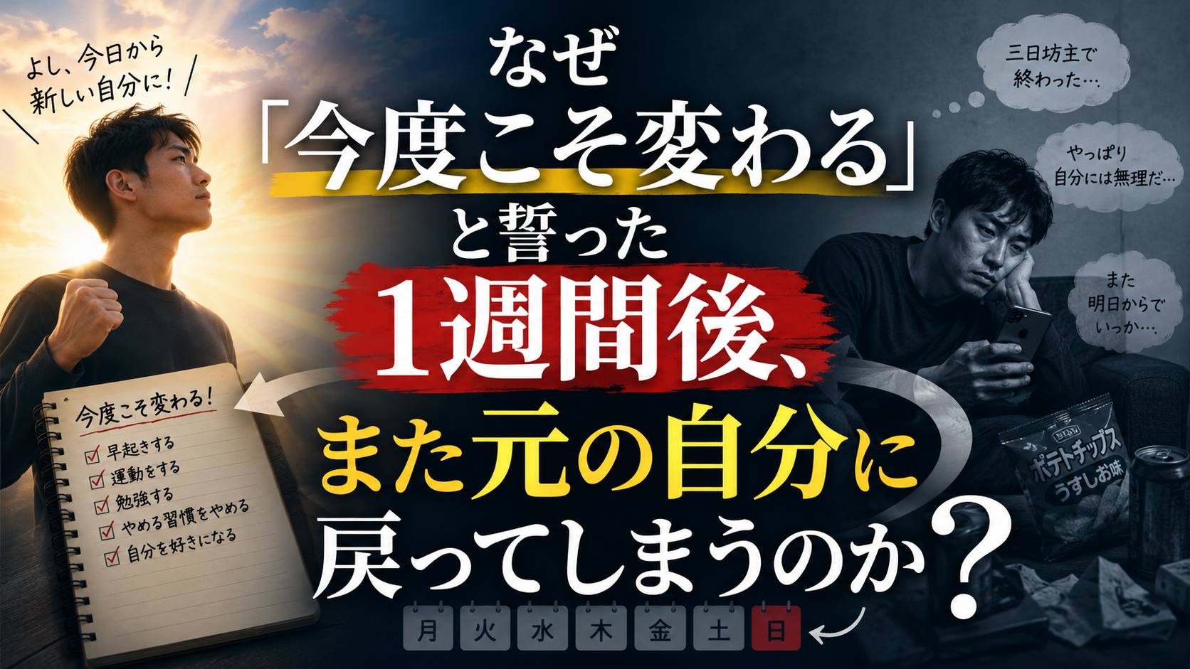 なぜ「今度こそ変わる」と誓った1週間後、また元の自分に戻ってしまう