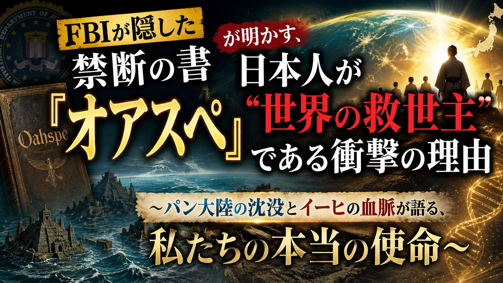 FBIが隠した1882年の禁断書『オアスペ』が暴く! 日本人が“世界の救世主”だった衝撃の理由