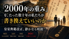 「議員が2000年を書き換える日」——あなたはこの一文に、ゾッとしませんか？