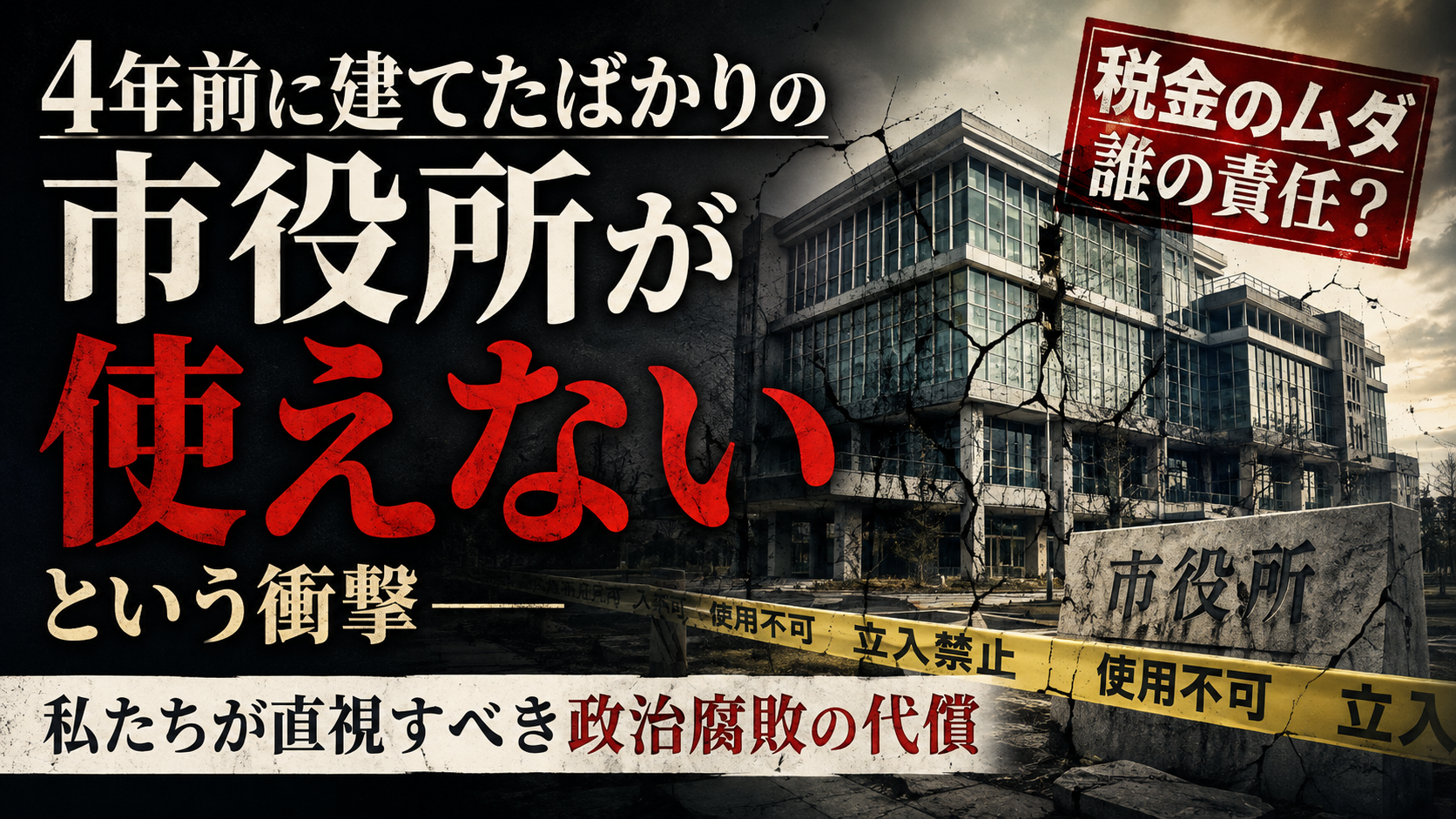 「4年前に建てたばかりの市役所が使えない」という衝撃——私たちが直視すべき政治腐敗の代償 「4年前に建てたばかりの市役所が使えない」という衝撃——私たちが直視すべき政治腐敗の代償