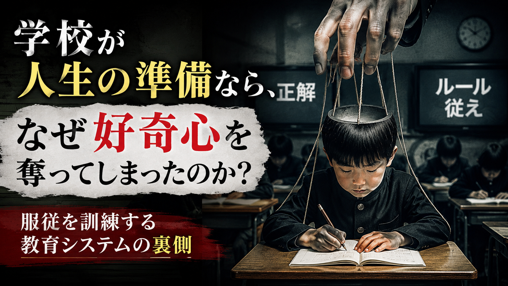 学校が人生の準備なら、なぜ好奇心を奪ってしまったのか?|服従を訓練する教育システムの裏側 学校が人生の準備なら、なぜ好奇心を奪ってしまったのか?|服従を訓練する教育システムの裏側