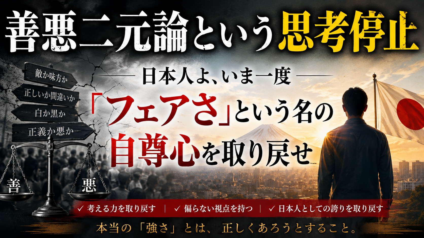 善悪二元論という思考停止——日本人よ、いま一度「フェアさ」という名の自尊心を取り戻せ
