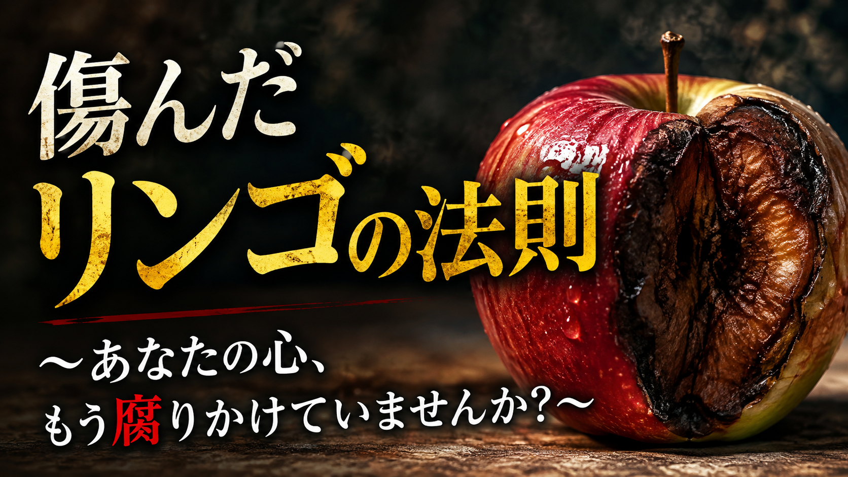 「傷んだリンゴの法則」〜あなたの心、もう腐りかけていませんか?〜
