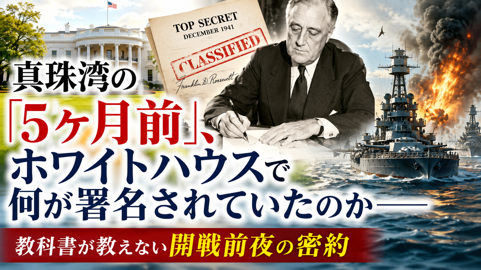 真珠湾の「5ヶ月前」、ホワイトハウスで何が署名されていたのか——教科書が教えない開戦前夜の密約